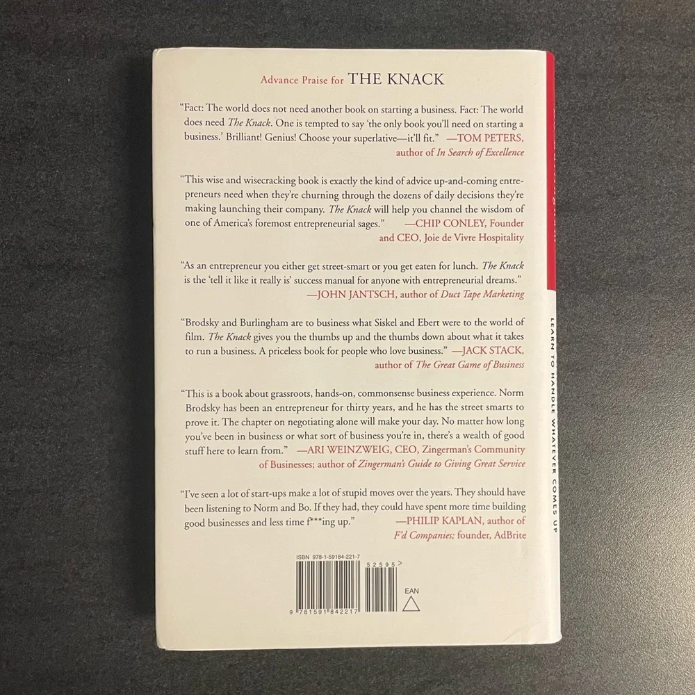 💖5 for $25💖 The Knack by Norm Brodsky & Bo Burlingham – Hardcover